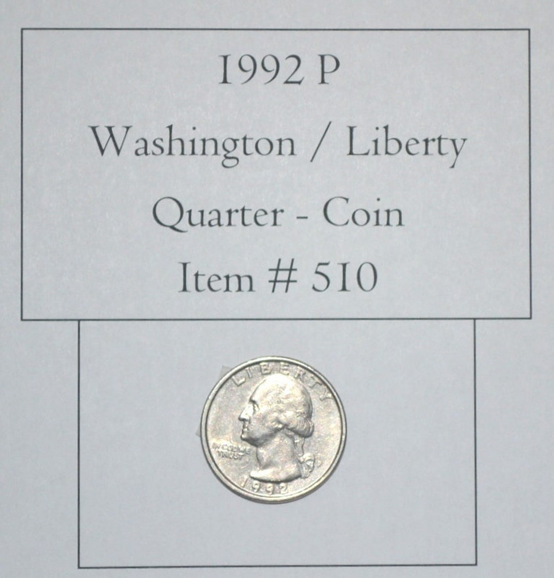1992 P Washington /liberty Quarter 510 Quarters Vintage Etsy
