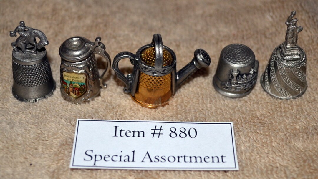 Thimbles, 5 Pcs, Special Assortment, 880, Antiques, Collectables ...