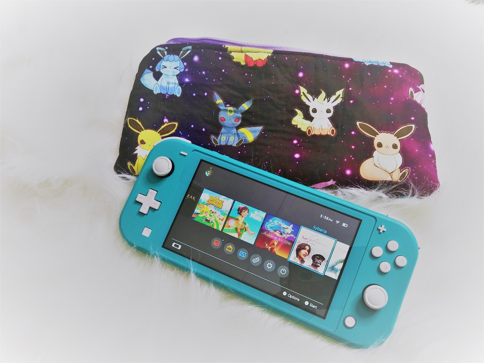 Eevee Evolution Galaxy Nintendo Switch Lite Padded Travel case Etsy