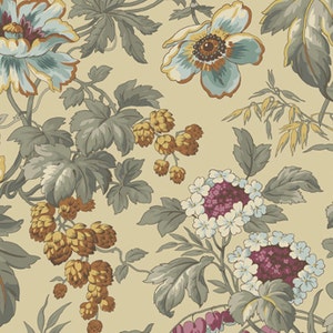 English Garden Climbing Rose London Fog - Edyta Sitar - PER QUARTER METRE English Garden Climbing Rose London Fog - Edyta Sitar - PER QUARTER METRE