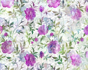 Ethereal - Rose Vine (Purple) 2JYT-3 by Jason Yenter for In The Beginning Fabrics.