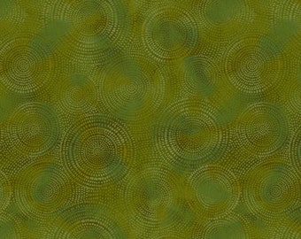Radiance - Basics - Circles (Moss)  53727-12 by Whistler Studioss for Windham Fabrics