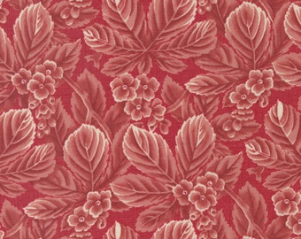 Chateau De Chantilly - Amelie - Florals - Leaf (Rouge) 13941 14 by French General for Moda