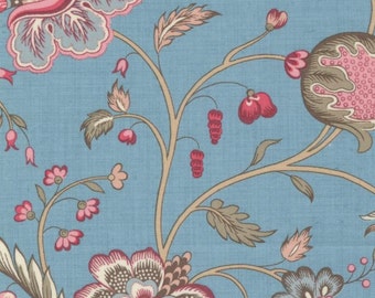 Antoinette - Cecile - Large Floral (French Blue) 13951 14 by French General for Moda Fabrics