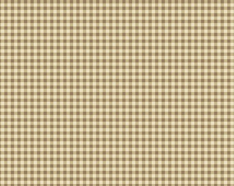 Beehive - Gingham (1/4 yard cut) (Tan) 9092 N2 by Renee Nanneman of Need’l Love for Andover Fabrics
