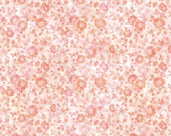 Ethereal - Floral - Tonal (Coral) 6JYT-1 by Jason Yenter for In The Beginning Fabrics.