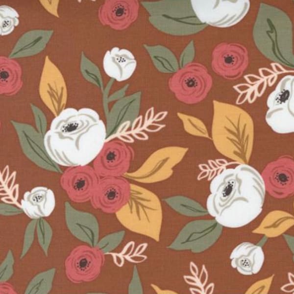 CLOSE OUT - Flower Pot - Meadow - Floral (Clay) 5160 15 by Lella Boutique for Moda Fabrics