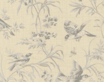 Antoinette - Aviary - Trianon - Birds -  Butterflies - Floral (Pearl Roche) 13950 18 by French General for Moda Fabrics