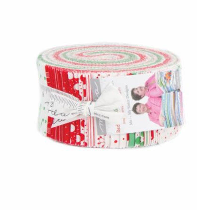 Red Dot...Green Dash-- Jelly Roll by Me /& My Sister Designs for Moda