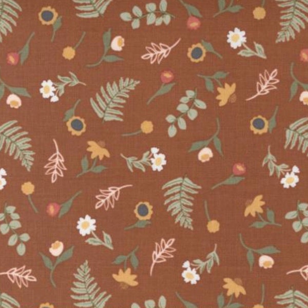 CLOSE OUT - Flower Pot - Fresh Cut - Small Scattered Floral (Clay) 5162 15 by Lella Boutique for Moda Fabrics