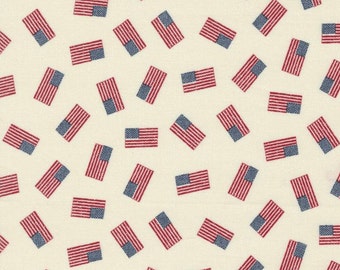 Stateside - Americana - Flags  (Vanilla) 55612 11 by Sweetwater for Moda