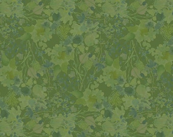 Poppy Dreams - Tonal - Foliage - Digital (Olive) Y3993-24 by Sue Zipkin for Clothworks