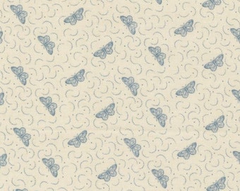 Antoinette - Henriette - Butterflies - Blender (Pearl French Blue) 13954 12 by French General for Moda Fabrics