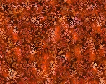 Prism II - Floral Vines (Rust) 22JYQ-2 by Jason Yenter for In The Beginning Fabrics