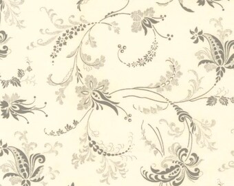 Collection For a Cause - Serene Scroll - Blender - Jacobean (Parchment Charcoal) 44333 23 by Howard Marcus & 3 Sisters for Moda Fabrics