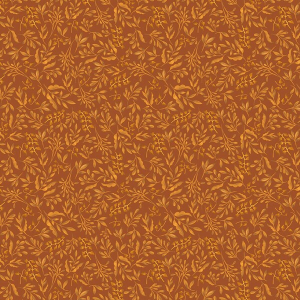 Foxy - Falling Leaves (Clay) 53430-7 by Vivian Yiwing for Windham Fabrics