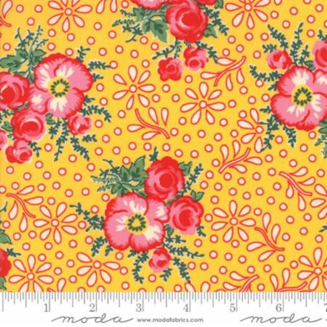 Merry Go Round yellow 21720 14 by American Jane From Moda - Etsy
