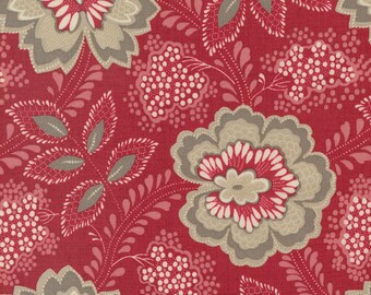 Chateau De Chantilly - Orleans - Florals (1/2 yard cut)(Rouge) 13943 14 by French General for Moda