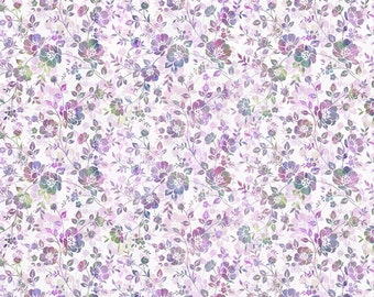 Ethereal - Floral - Tonal (Purple) 6JYT-3 by Jason Yenter for In The Beginning Fabrics.