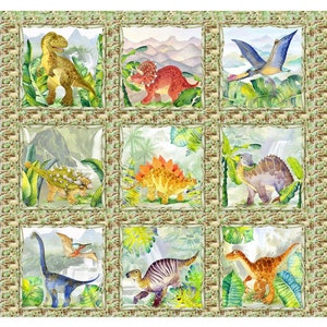 Dinosaur Friends - Panel (Multi) 1DIN 1 for In The Beginning Fabrics
