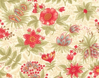 Collection For a Cause - Etchings - Joyful Jacobean - Florals (Parchment) 44332 11 by Howard Marcus & 3 Sisters for Moda Fabrics