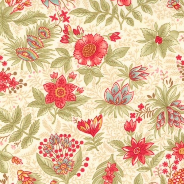 Collection For a Cause - Etchings - Joyful Jacobean - Florals (Parchment) 44332 11 by Howard Marcus & 3 Sisters for Moda Fabrics