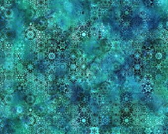 Impressions - Small Mosaic (Teal) 5JYS 2 by Jason Yenter for In The Beginning Fabrics