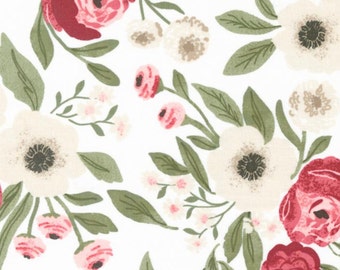 Lovestruck - Gardensweet Florals - Roses (Cloud) 5190 11 by Lella Boutique for Moda Fabrics
