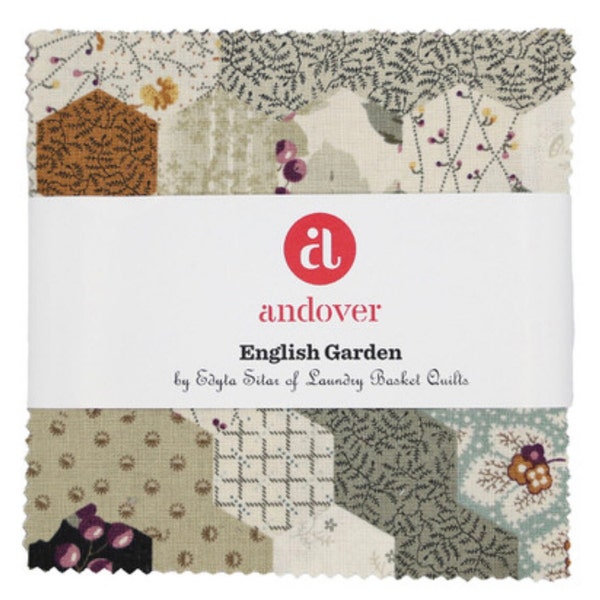 English Garden - Charm Pack - 1S-ENGGARDEN-X by Edyta Sitar of Laundry Basket Quilts for Andover Fabrics