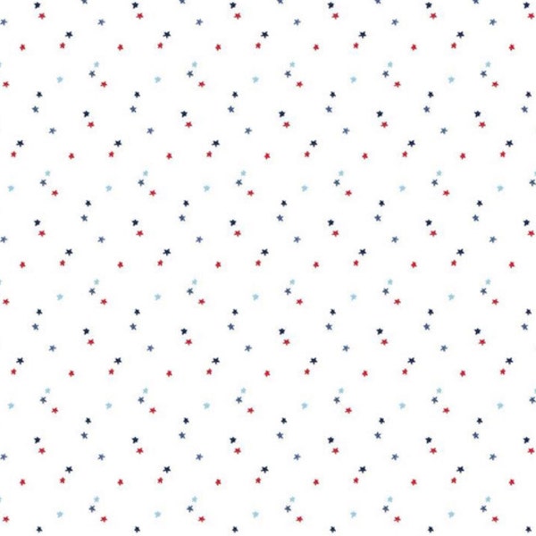 Seasonal Basics - Americana - Stars (White) C657 by Christopher Thompson for Riley Blake Designs