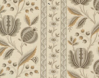 Chateau De Chantilly - Picardy - Florals - Stripe (Pearl Roche) 13940 11 by French General for Moda