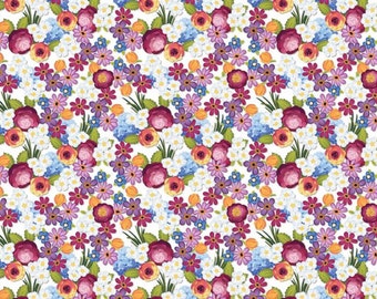 Floralicious - Floral (White) C13482 by Lila Tueller for Riley Blake Designs