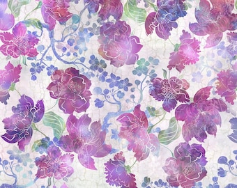 Ethereal - Large Floral (Purple) 1JYT-3 by Jason Yenter for In The Beginning Fabrics