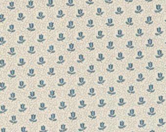 Antoinette - Champagne - Tulip - Small Floral (Pearl French Blue) 13955 12 by French General for Moda Fabrics