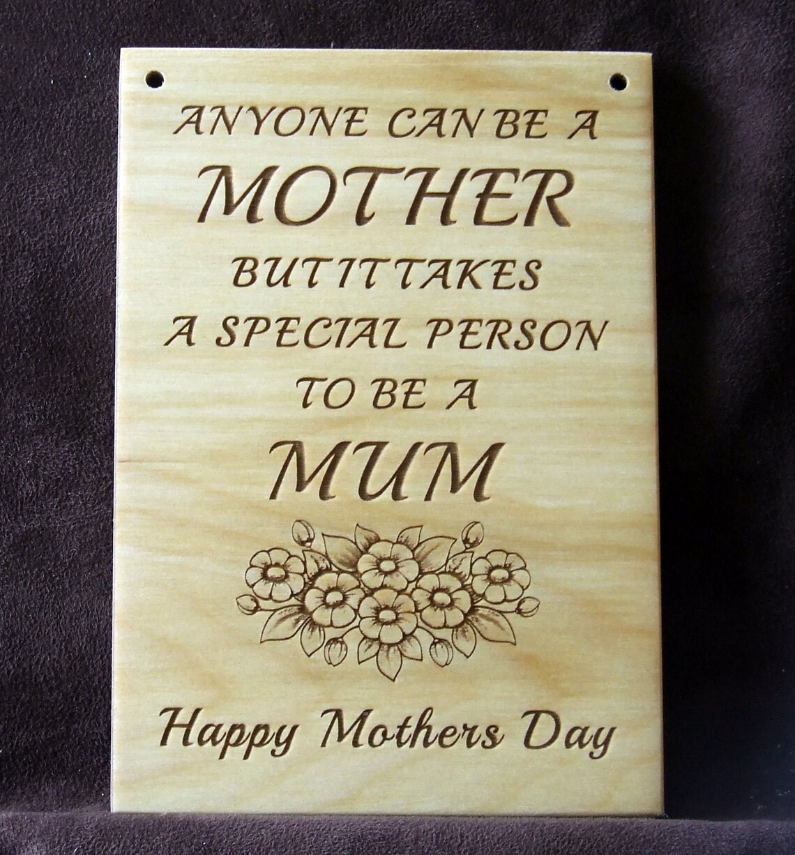 Handcrafted engraved mothers day wall art | Etsy