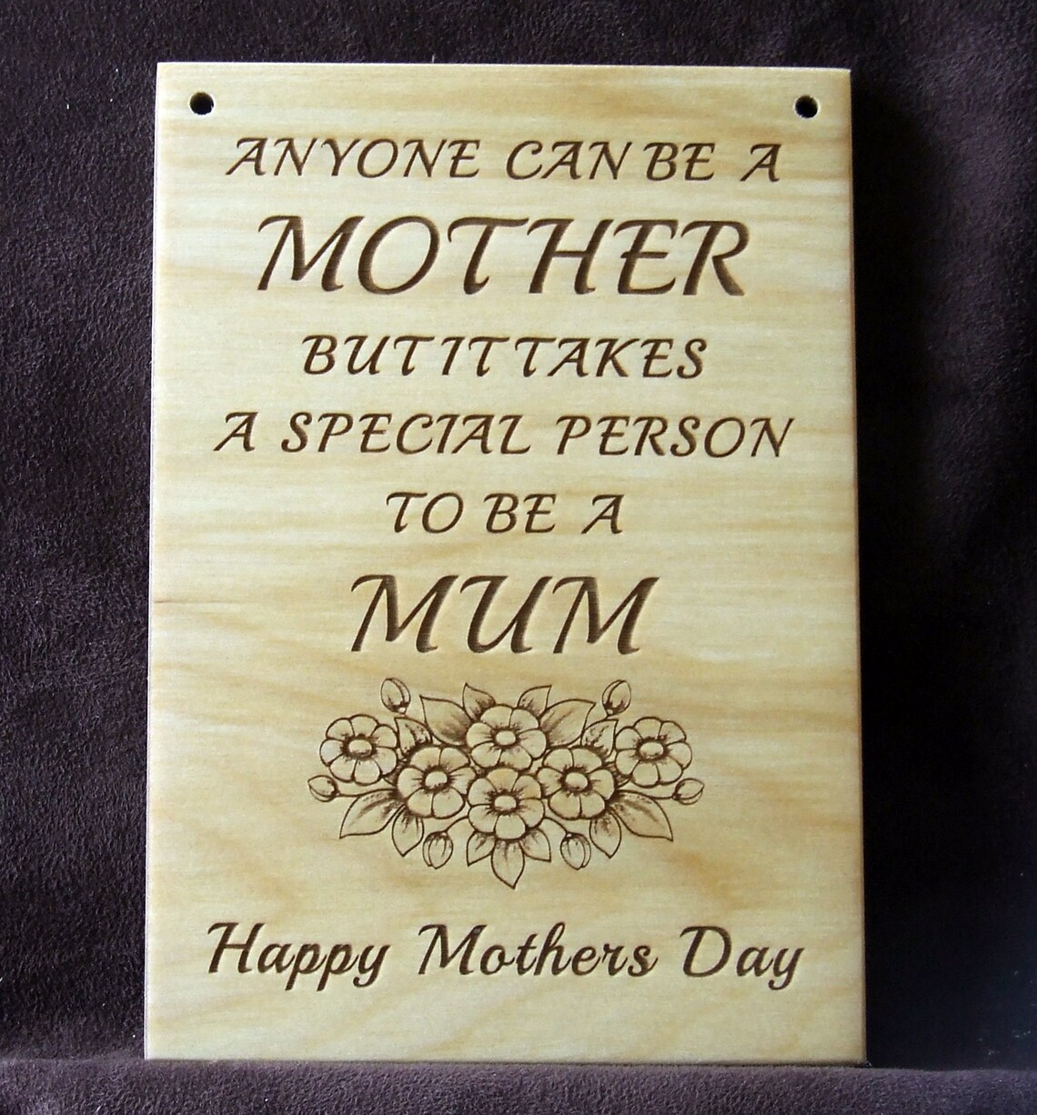 Handcrafted engraved mothers day wall art Etsy
