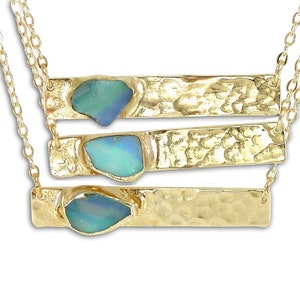 Opal Necklace, October Birthstone Necklace, Gold Necklace, Raw Opal Necklace, Birthstone Jewelry, Opal Jewelry, Gift, Gold, Silver,Rose Gold