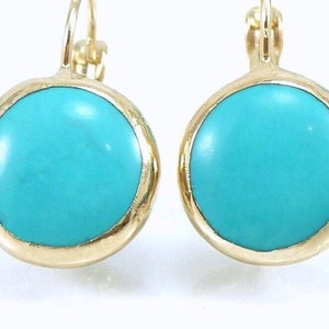 Gold Turquoise Earrings, Turquoise Drop Earrings, Turquoise, Stone Earrings Turquoise Earrings, Gemstone Dangle Earrings, Turquoise Jewelry.