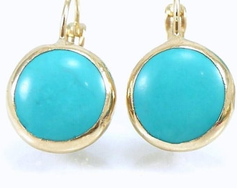 Gold Turquoise Earrings, Turquoise Drop Earrings, Turquoise, Stone Earrings Turquoise Earrings, Gemstone Dangle Earrings, Turquoise Jewelry.