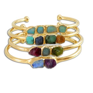 Mothers Birthstone Bracelet, Custom Gift for Mom, Personalized Birthstone Jewelry, Raw Stone Bracelet, Family Bracelet,Raw Crystal Bracelet. image 8
