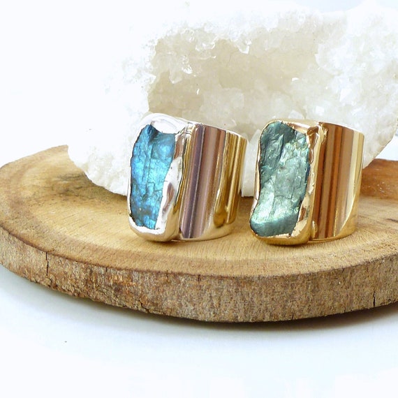 Etsy raw sale stone ring