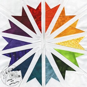 Starlight Converging - Star Paper Piecing Quilt Pattern | Foundation Piecing | FPP | Instant Download