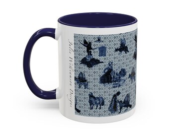 Surreal Mug, Flying Fish, Gothic Animal Heads Mug, Fantasy Dream World Cup, Weird and Wonderful Mug, Dark Art Mug, Surreal Dreams, Halloween