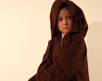 Children's Jedi robe - kids costume - Robe with hood -all sizes and various colours - Free UK delivery - worldwide shipping - cosplay