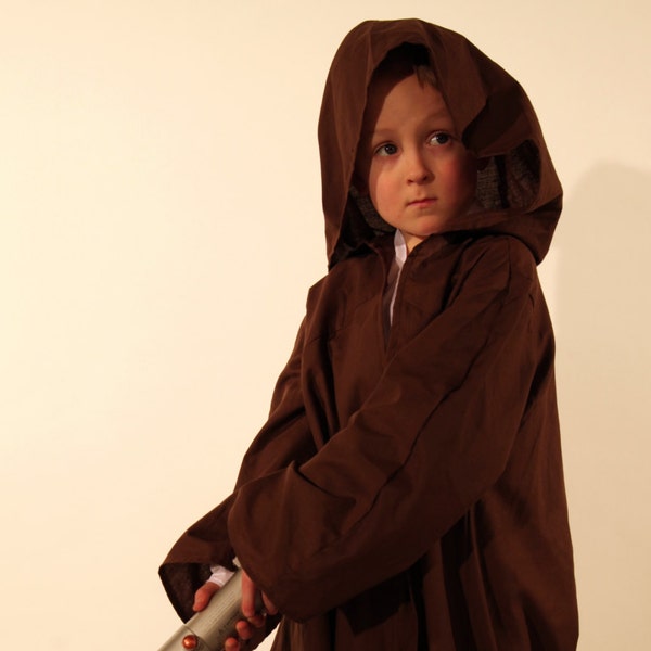 Children's Jedi robe - kids costume - Robe with hood -all sizes and various colours - Free UK delivery - worldwide shipping - cosplay