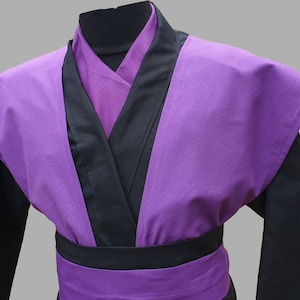Purple and black tunic set