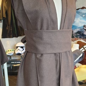 Melton wool waistcoat tabards and obi - Star Wars cosplayers. Mixed wool, available in all sizes. Worldwide delivery - jedi robe cosplayers