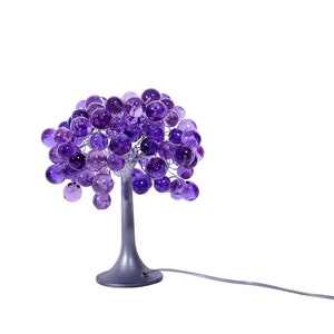 Purple Bedside Table  Lamp, modern table lamp with purple color bubbles, unique table lamp.