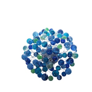 Ceiling Flush mount, modern ceiling mount with sea color bubbles for bathroom, hall entrance or room.
