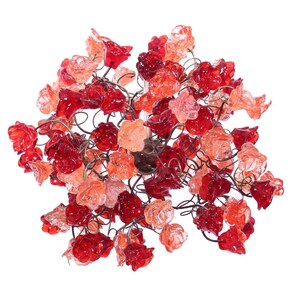 Red and pink roses pendant light for hall, children room, bedroom, as a kitchen island lighting. image 2